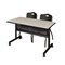 Kobe Rectangle FlipTop Table, 48" W, 29" H, Laminate Top, Maple MKFTM4824PL47BK - alternate 1